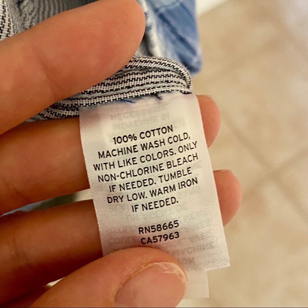 Blue White Plaid Wallin & Bros Button-Down Shirt L - Picture 10 of 11